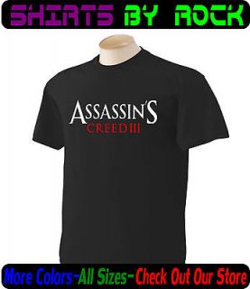 Assassins Creed 3 III T Shirt gamer Youth Mens Womens Shirts By Rock