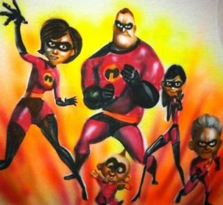 The Incredibles MR INCREDIBLE T Shirt AIRBRUSH Amazing Artwork