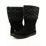 Gently Worn Cocah Tatum Signature Suede Black Winter Boots Size 7.5