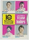 75 basketball #224 Kentucky Colonels Leaders ARTIS GILMORE, DAN ISSEL
