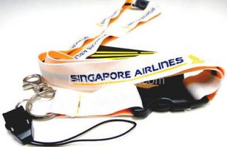 SINGAPORE AIRWAYS AIRLINE Woven Employee Lanyard ID Passport Badge