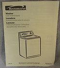 USER INSTRUCTIONS for  Kenmore Automatic Washer Model No. 110