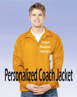 Augusta Sportswear Personalized Coachs Jacket, w/ NAME, 9 Colors