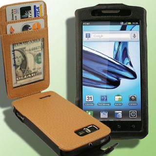 Leather Case for Motorola ATRIX 2 AT&T G Clip Belt MB865 II Wallet