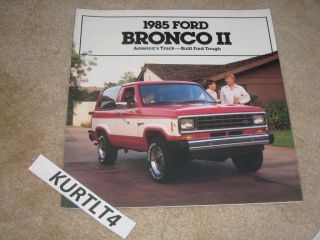 1985 Ford Bronco II Eddie Bauer XLT XLS sales brochure dealer catalog