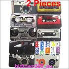 4G 4S 2pcs Retro Old Audio Tape Cassette Recorder Hard Case Cover