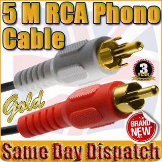 RCA Phono Audio Jack Plug Cable For DVD CD Player Camcorder Recorder