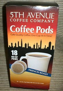 5th Avenue Coffee Co. French Roast Coffee Pods 18 Count   1 Cup / .25
