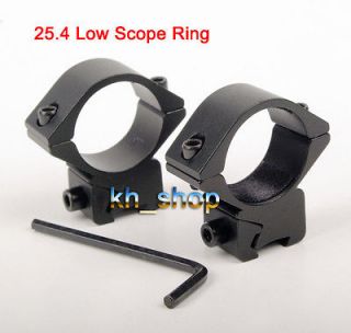 Hot 2 PCS Hunting 25.4 Low Ring Dovetail 11mm Mount Fit Scopes/Lasers
