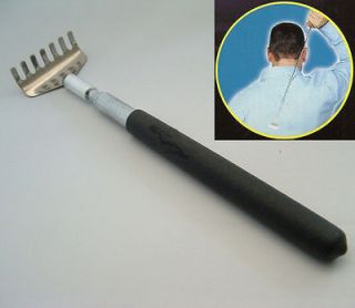 Pack Telescopic Metal Back Scratcher with Black Cushion Grip Handle