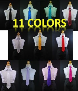 Kids 11 Colors SATIN LONG NECK TIE for BOYS Suit & Tuxedo Size 2T  14