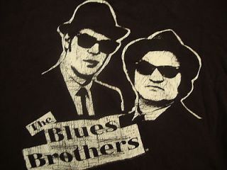 Brothers Movie John Belushi Dan Aykroyd Black Graphic Print T Shirt M