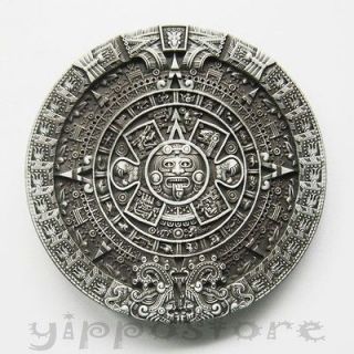 Aztec Mayan Calendar Metal Fashion Belt Buckle