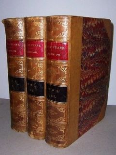 The Works of Shakespeare 3 Large Antique Volumes Edited by Staunton