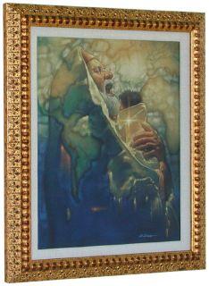 DiCianni SIMEONS MOMENT CANVAS Framed w/linen liner Baby Jesus Art