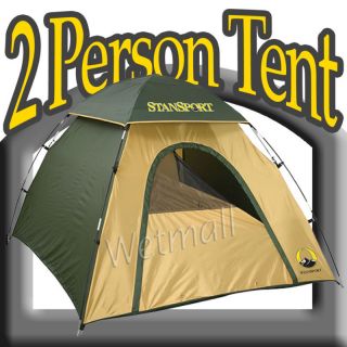 person backpacking tent