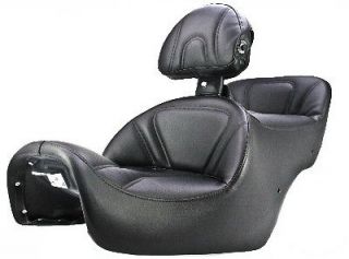 Smooth Touring Seat with Backrest 808 07A 085 (Fits Harley Davidson