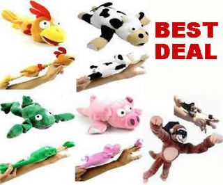 Flying Slingshot Stuffed Screaming Animals Chicken Duck Cow Pig Frog