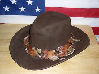 Vintage Cowboy Hat Adam 101 Corral Dark Brown Soft Hat