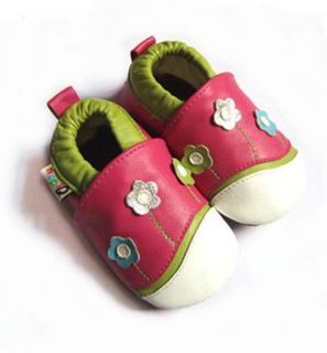 Baby toddler girls first shoes luxury leather soft sole pram shoe pink