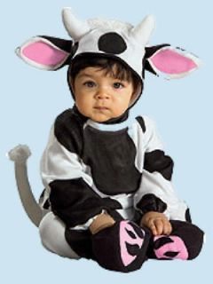 Halloween Child Cozy Cow Costume Infant Size 1 2 Fits a 6   12 Month