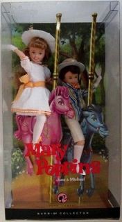 Disney Mary Poppins Jane and Michael Dolls (Barbie Pink Label) (New)