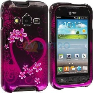 Purple Love Hard Case Cover for Samsung Galaxy Rugby Pro I547 Phone
