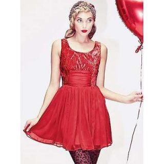 FREE PEOPLE Romantic Ballerina Red Dress. Size 2, (XS). NWT $128
