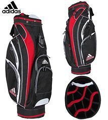 ADIDAS APPROACH CART BAG GOLF BAG BLACK/RED/WHIT E NEW & FREE GROUND