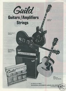 1970 GUILD Starfire V, Bass II, ThunderStar Amp, F 47 Bluegrass Flat