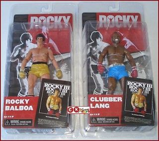 NECA Rocky Balboa & Clubber Lang(Blue Trunks) Set of 2 Action Figures