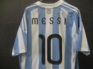 NWT Authentic Adidas 2010 Argentina Messi Home Jersey L