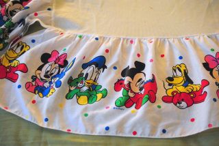 Disney Baby Nursery Bedding Crib Skirt Dust Ruffle Mickey Minnie