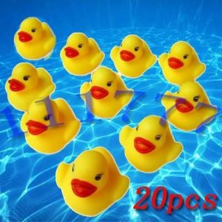 Job Lots 20 Baby Bath Toy Rubber Race Ducks Yellow 5cm