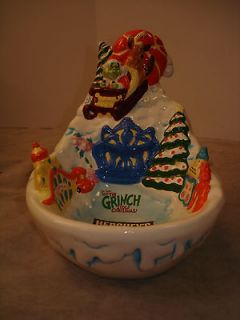 HOW THE GRINCH STOLE CHRISTMAS HERSHEYS CANDY DISH WHOVILLE MINT