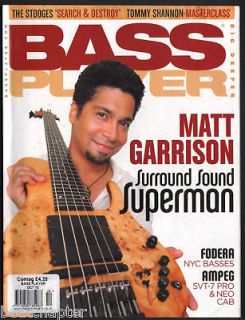 BASS PLAYER Guitar Magazine 10/2010 Matt Garrison Ampeg SVT 7