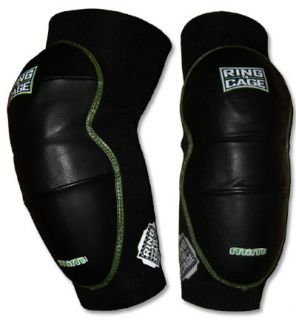 RING TO CAGE Deluxe MiM Foam Elbow Pads   Leather  New