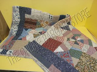 Pottery Barn Museum Craft Gees Bend Stars Patchwork Bed Quilt 86