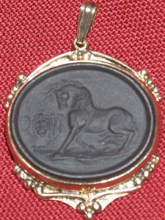 Rare Wedgwood black basalt pendant frightened horse based on George