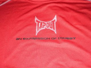 Mens Tapout An Expression of Combat MMA Sleeveless Red Shirt Training