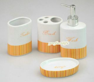 Pieces Ceramic Bathroom Accessories Set Vanity Dispenser gv us03