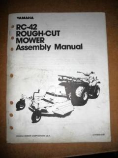 Yamaha Assembly Manual RC42 Rough Cut Mower