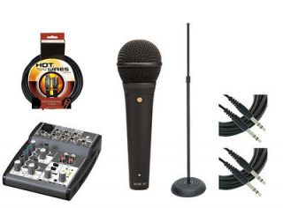 Rode M1 Mic, Behringer XENYX 502 Mixer, Mic Stand, 25 XLR Cable & 2
