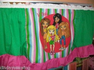brATZ dolls girls window treatment curtain playroom bathroom valance
