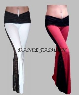 Belly Dance Tribal Salsa Yoga Pant Black Red White size S M L XL
