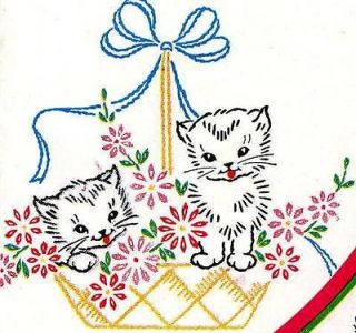 Hand Embroidery PATTERN 240 Vogart Adorable Kittens & Puppies for
