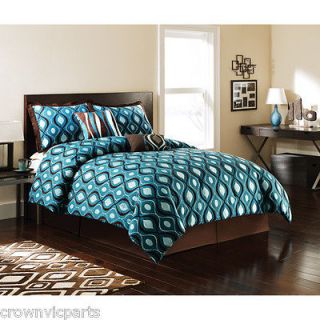 Hometrends Mandala Comforter Bed In A Bag Set Blue Teal Queen Size