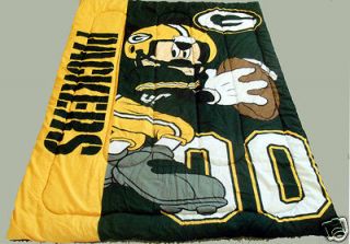 Green Bay Packers Mickey Mouse comforter bedding 66x86 