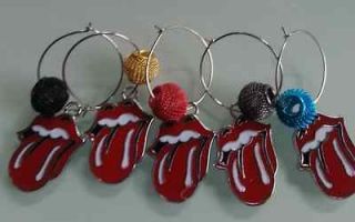 ROLLING STONES MOUTH TONGUE WINE GLASS CHARMS TABLE DECORATION WIRE