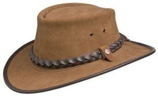 BC Hats Bac Pak Traveller Australian Buffalo Hide Leather Outback Hat